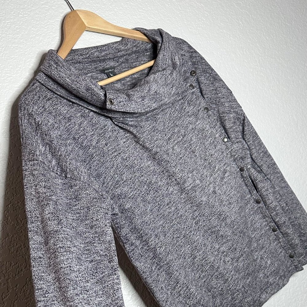 Eddie Bauer Large Grey Long Sleeve Sweater Shirt